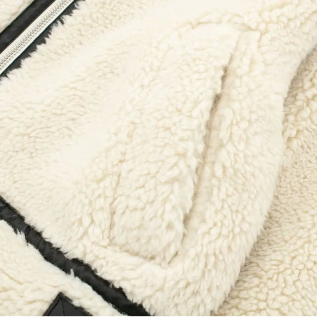 WW | Weiß Fleece Pelzjacke Winterjacken & Mäntel für Damen