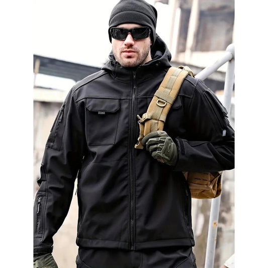 WW | Wasserabweisende Softshelljacke mit Kapuze