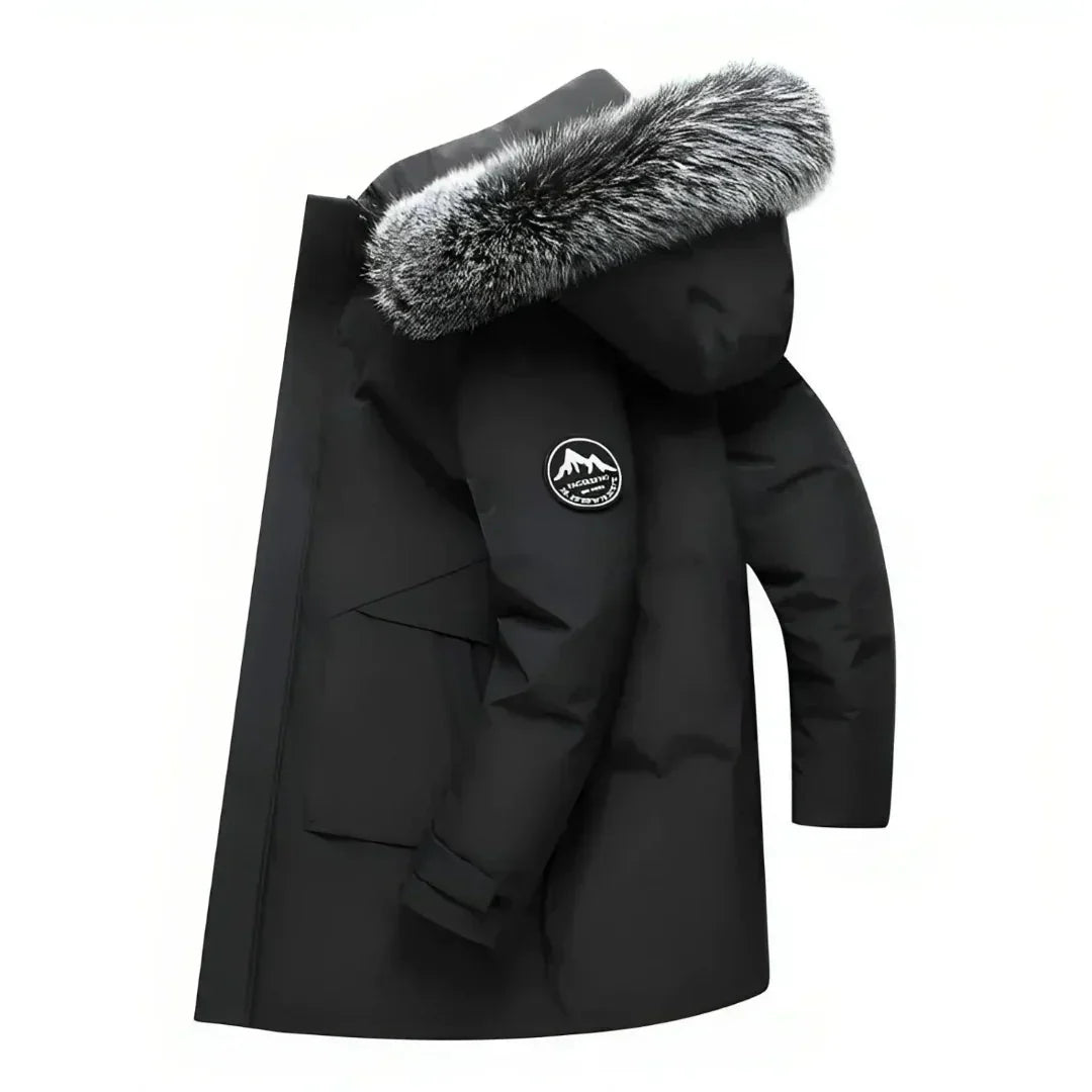 WW | Herren Winter Parka Mantel Mit Kapuzen Design Und Langer Passform