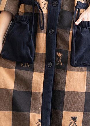 WW | Coats Yellow Plaid Hooded Lace-Up Parkas Coats