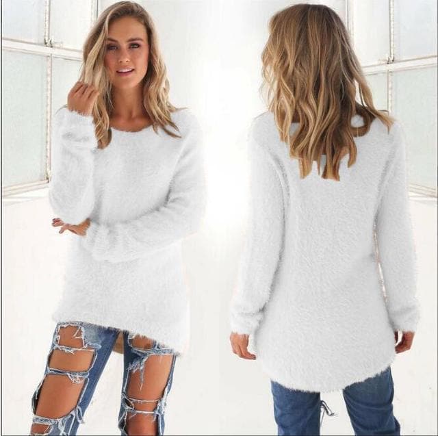 WW | Strickpullover - Weiche Flauschige Qualität - Legere Passform - Lange Ärmel