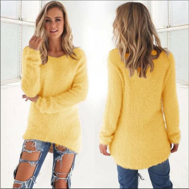 WW | Strickpullover - Weiche Flauschige Qualität - Legere Passform - Lange Ärmel