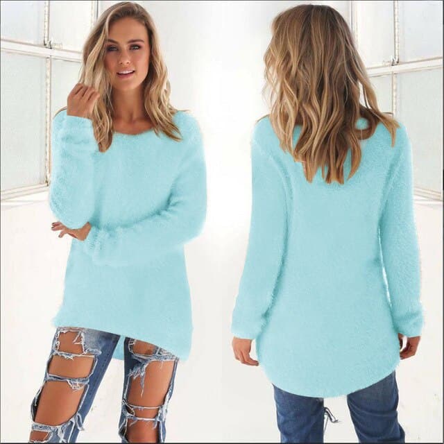 WW | Strickpullover - Weiche Flauschige Qualität - Legere Passform - Lange Ärmel