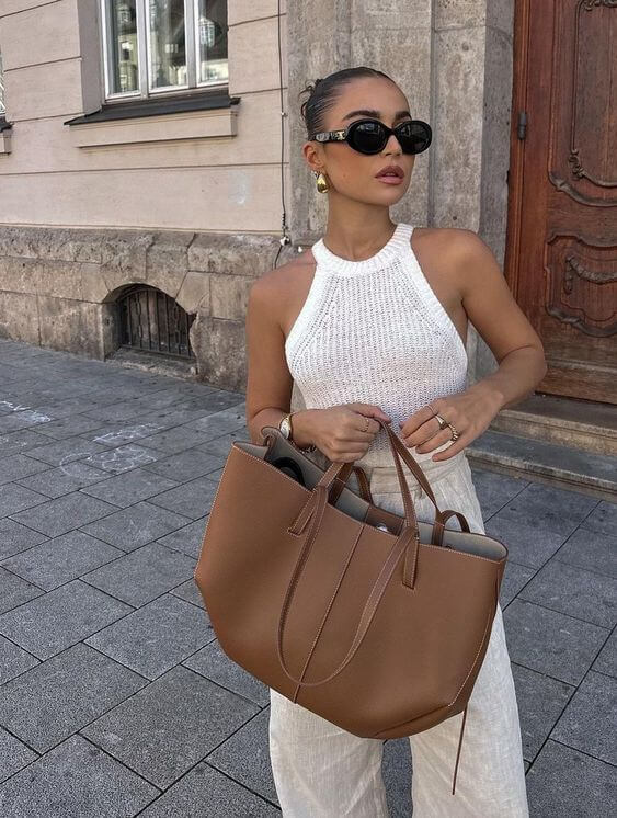 WW | Tasche Groß Verstellbarer Riemen Schultertasche Shopper Tasche