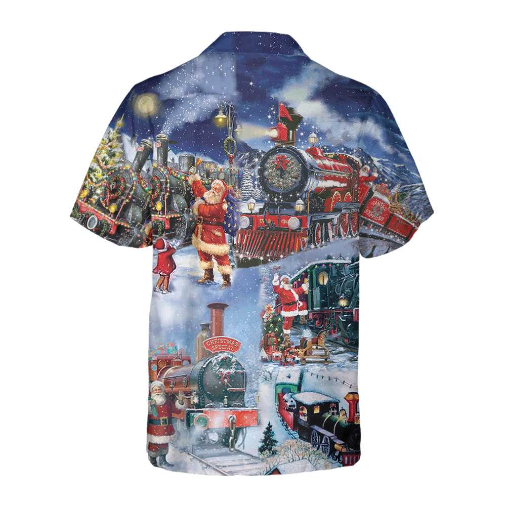 WW | Train To Christmas Hawaiian Shirt, Lustiges Weihnachtshemd, Geschenk Für Weihnachten