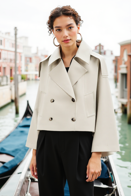 WW | Kurzer Trenchcoat Mit Doppelreiher Elegant & Zeitlos