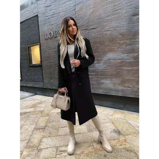 WW | Long Classic Double-Breasted Women's Jacket