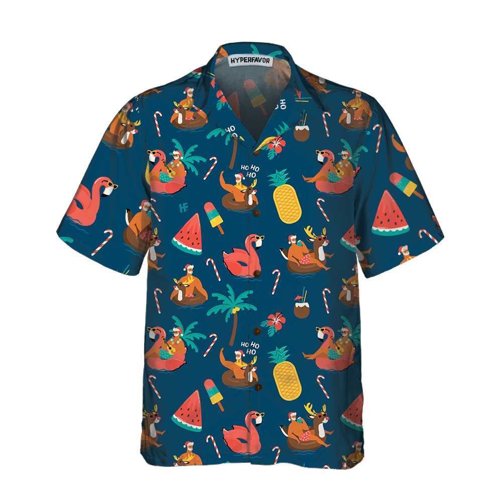 WW | Tropisches Heißes Weihnachts-Hawaiianhemd, Lustiges Weihnachtshemd, Geschenk Für Weihnachten