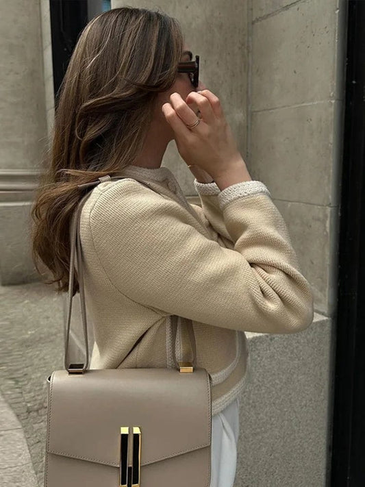 WW | Jacke Beige Kurz Weste Damenblazer