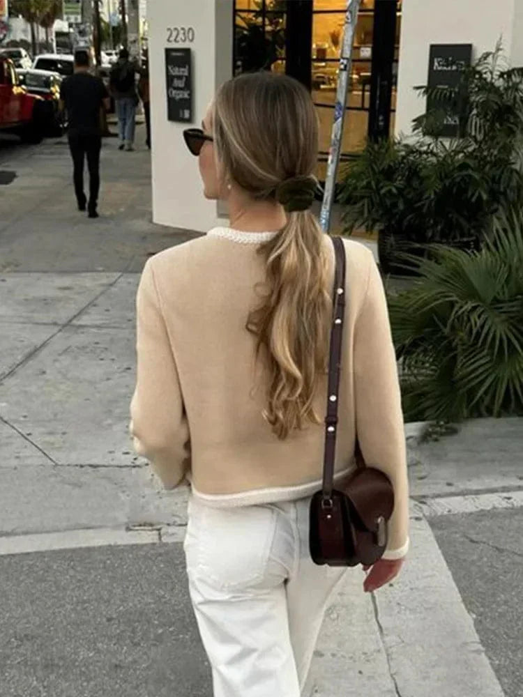 WW | Jacke Beige Kurz Weste Damenblazer