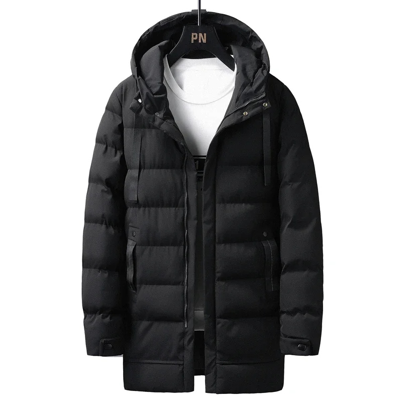 WW | Men's Long Winter Coat Warm and Windproof for Outdoor Activities