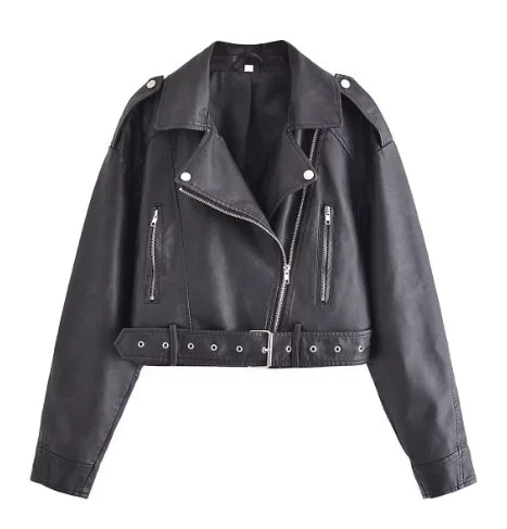 WW | Casual Vegan Leather Midi Jacket for Women - Perfect for Informal Days