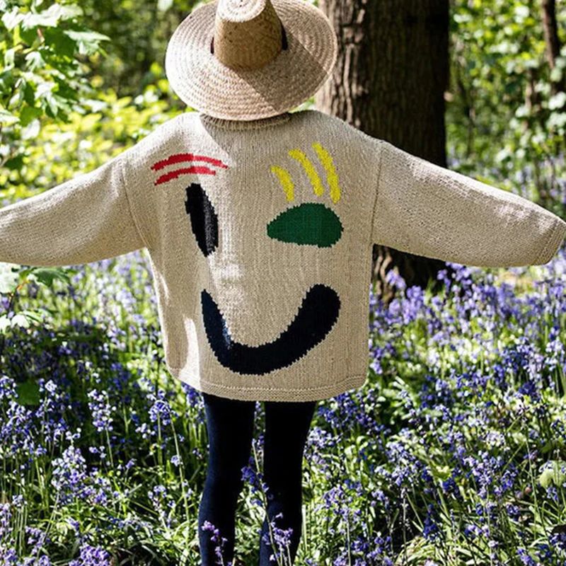 WW | Übergroßer Pullover mit Smiley-Design