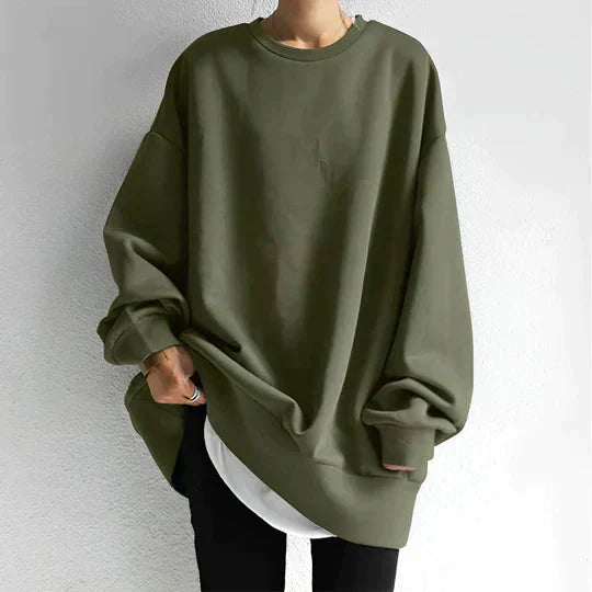 WW | Übergroßer Pullover Lose Passform Gemütlich Sweatshirt Damenbekleidung