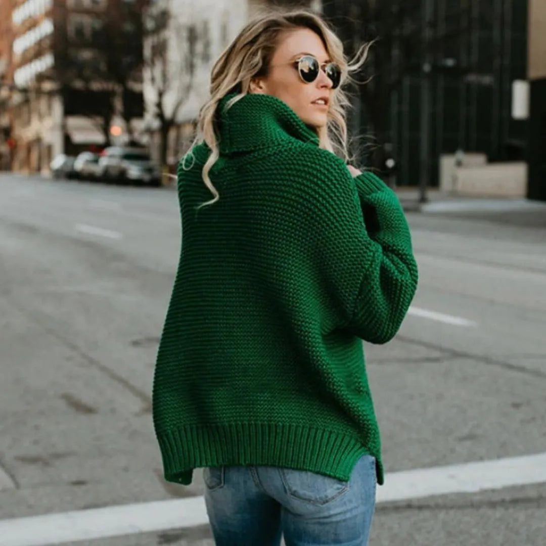 WW | Oversized Chunky Knit Turtleneck Sweater