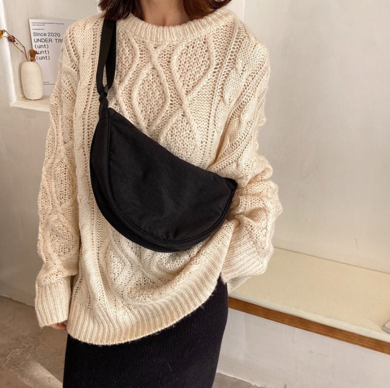 WW | Women's Half Moon Crossbody Bag with Adjustable Strap