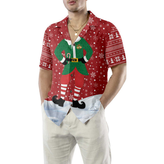 WW | Einzigartiges Weihnachts-Elf-Kostüm Design Hawaiian Shirt, Lustiges Elf Weihnachts Shirt, Beste Weihnachtsgeschenk Idee