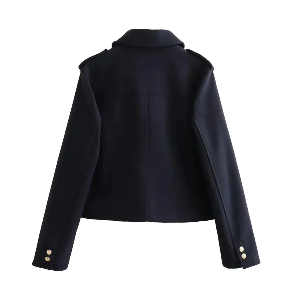 WW | Neue modisch lässige Jacke mit goldener Schnalle für Frauen