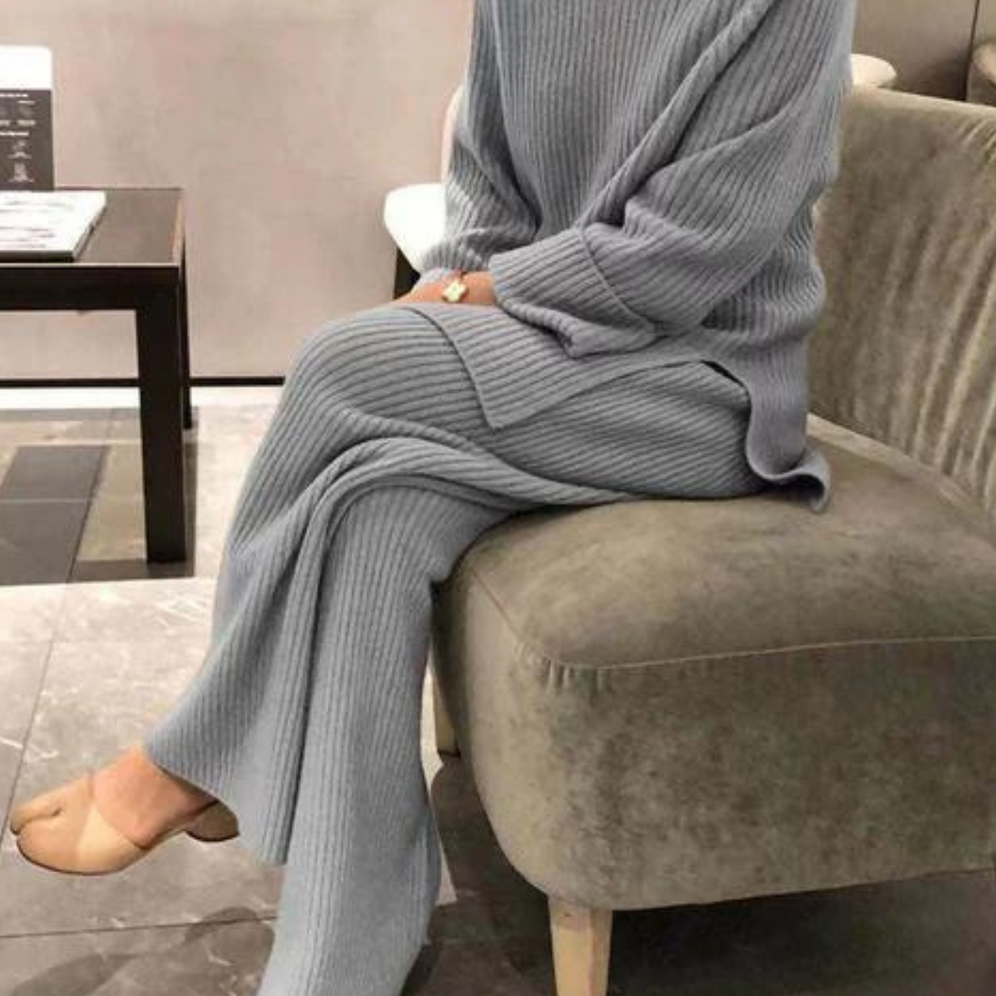 WW | Casual Knitted Sweater and Pants Set
