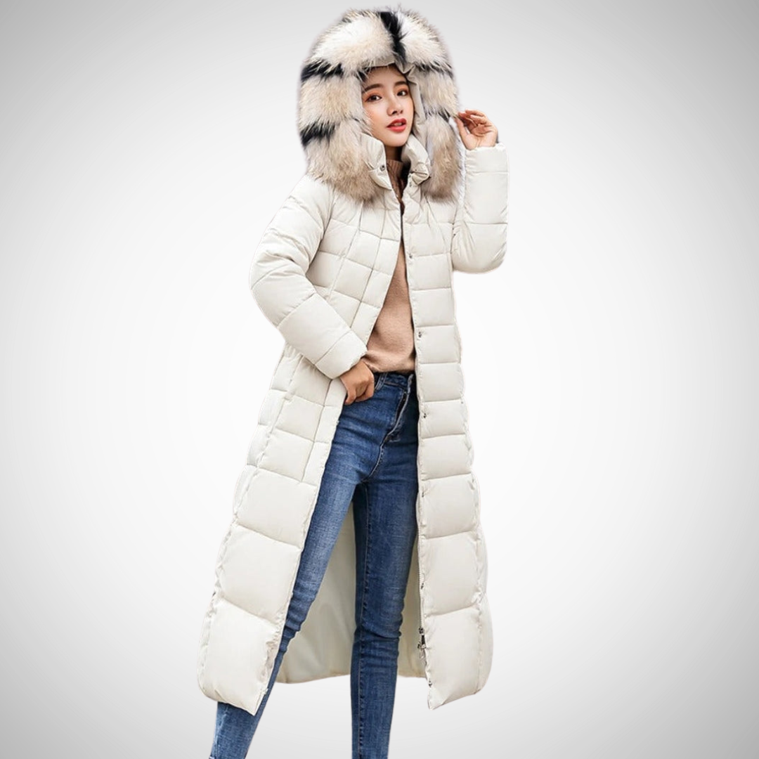 WW | Lange Gürtel Winter Puffer Mantel Für Frauen