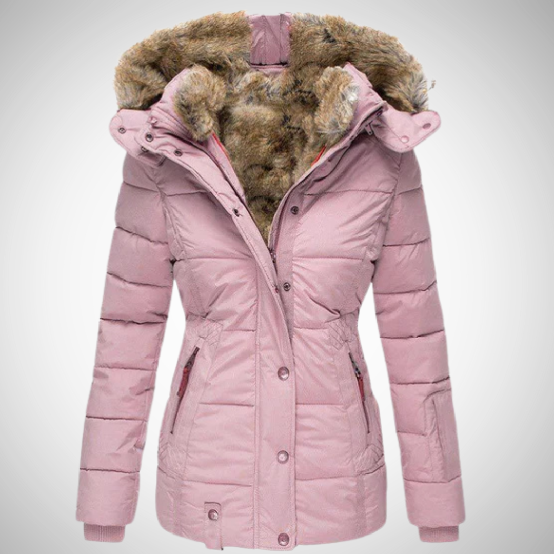 WW | Elegante Fellgefütterte Winterjacke Für Frauen