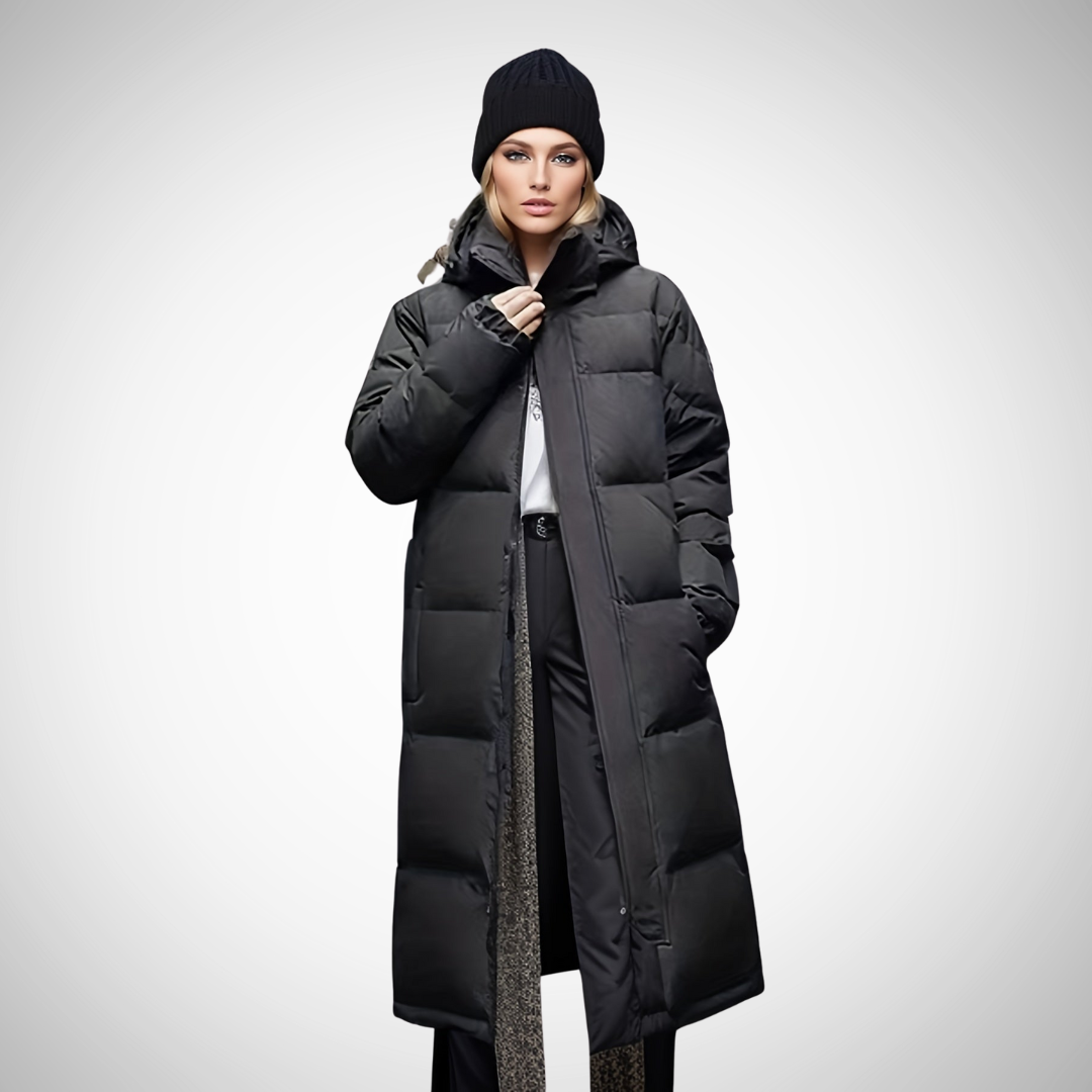 WW | Langer Gepolsterter Winter Puffa Mantel Für Frauen