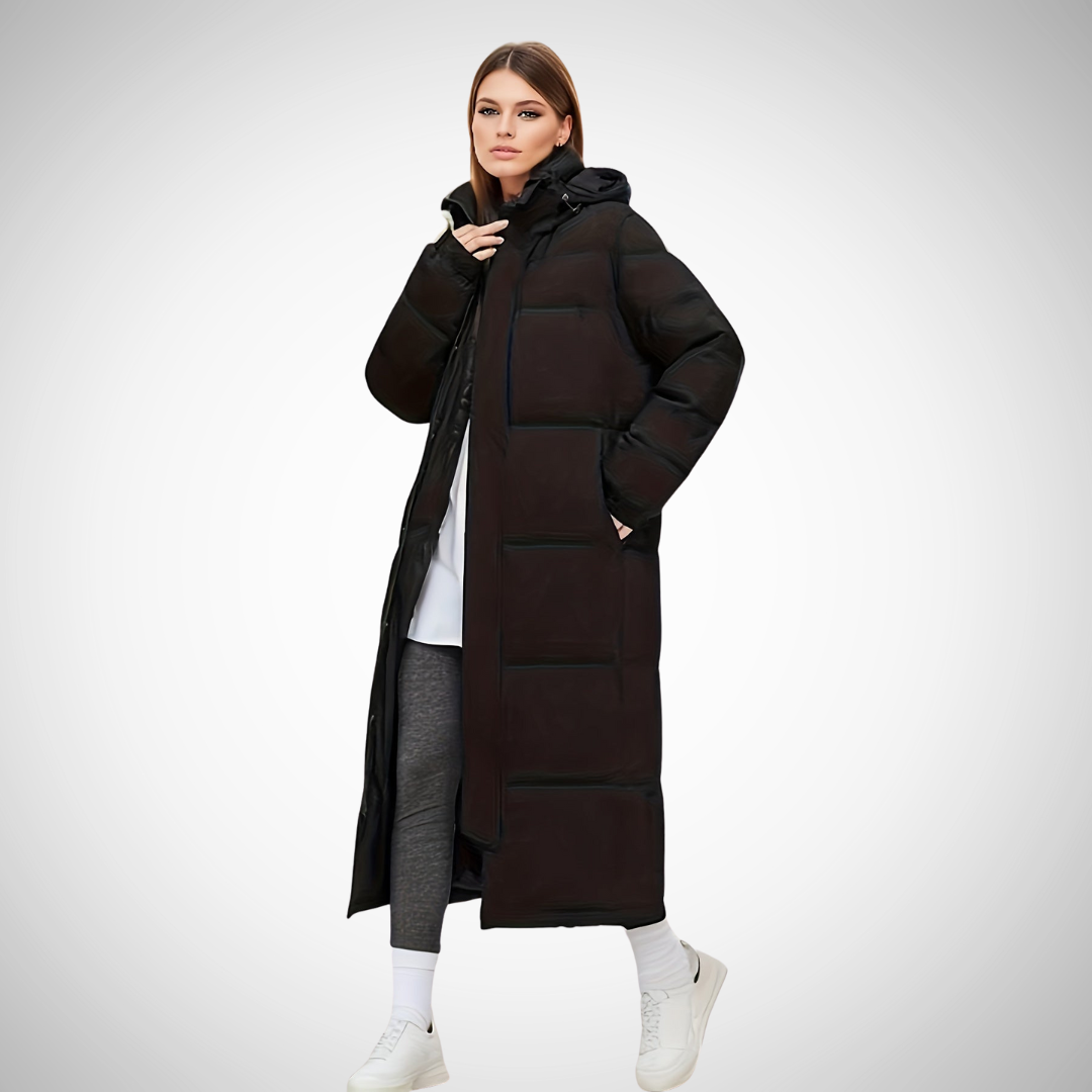 WW | Langer Gepolsterter Winter Puffa Mantel Für Frauen