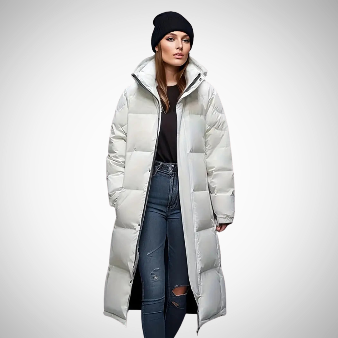 WW | Langer Gepolsterter Winter Puffa Mantel Für Frauen