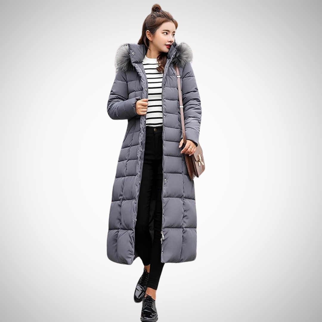 WW | Lange Gürtel Winter Puffer Mantel Für Frauen