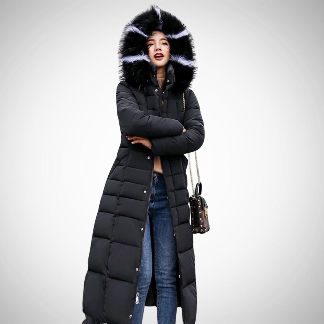 WW | Lange Gürtel Winter Puffer Mantel Für Frauen
