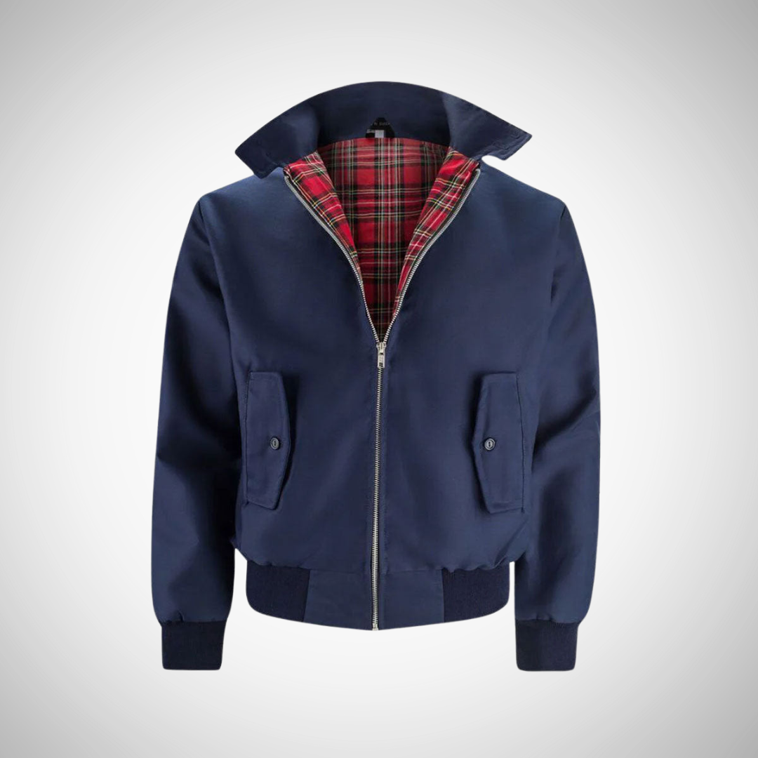 WW | Herren Zip-Up Bomberjacke - Karo-Futter