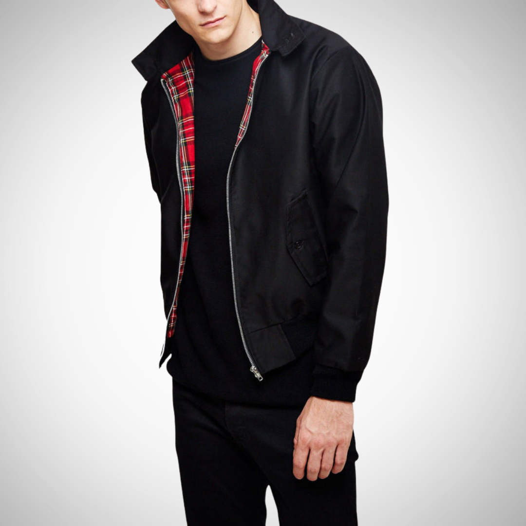 WW | Herren Zip-Up Bomberjacke - Karo-Futter