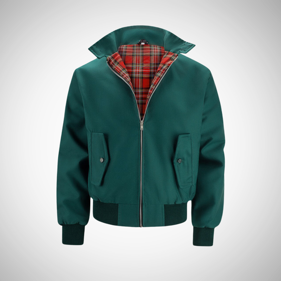 WW | Herren Zip-Up Bomberjacke - Karo-Futter