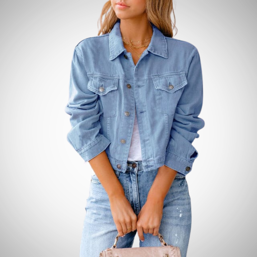 WW | Chic Herbst Denim Jacke Für Frauen