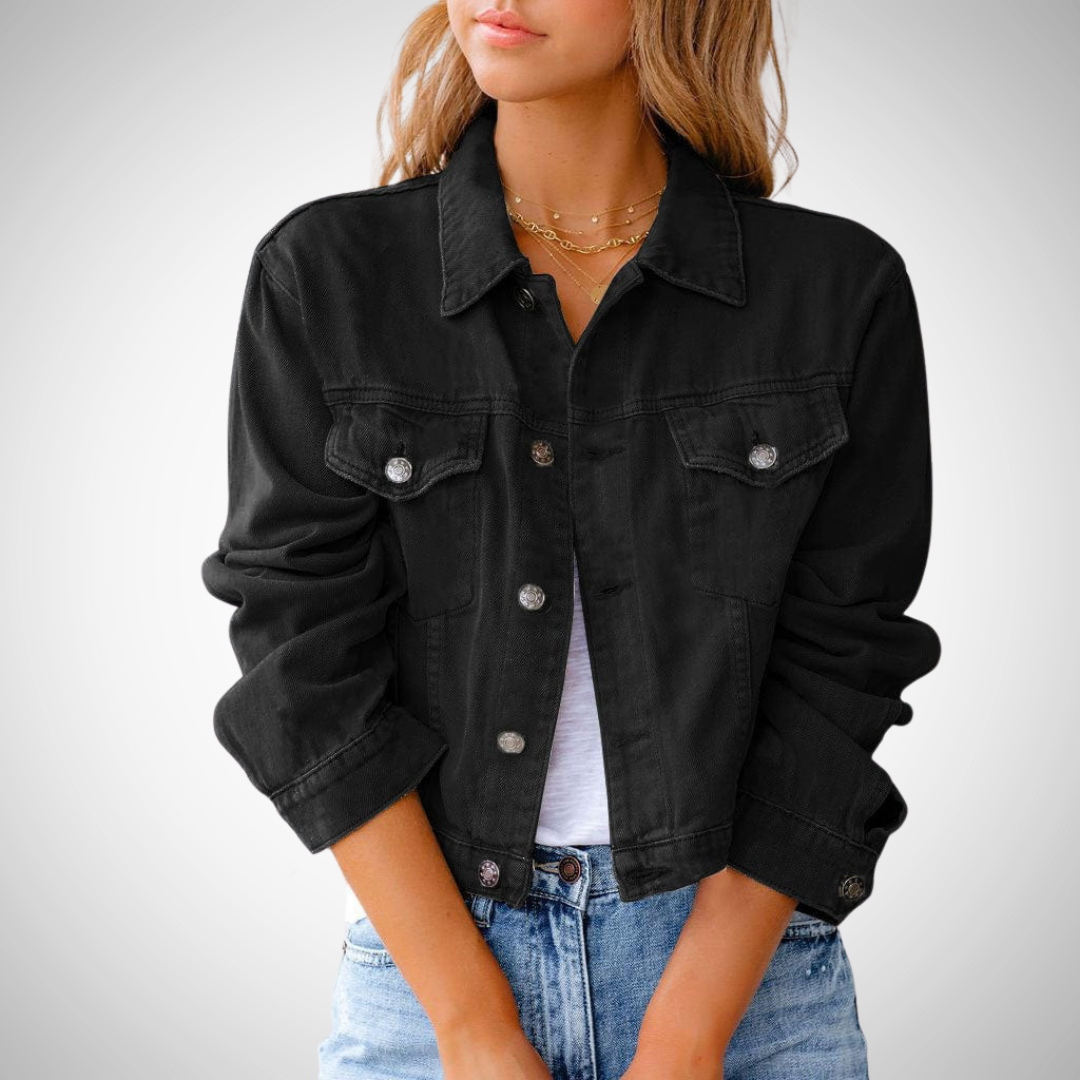 WW | Chic Herbst Denim Jacke Für Frauen