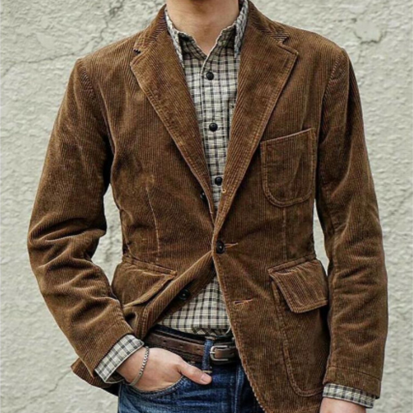 WW | Herren Freizeit Blazerjacke - Mit Knopf