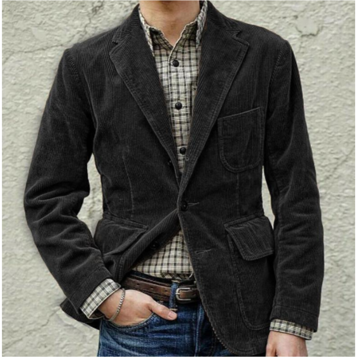 WW | Herren Freizeit Blazerjacke - Mit Knopf