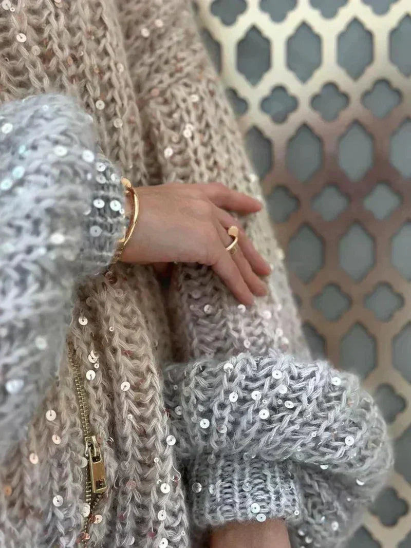 WW | shimmering silk knit jacket
