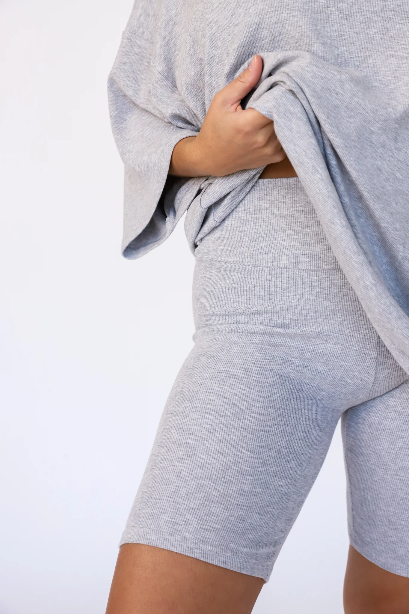 WW | Damen Lounge Satz Mit Oversize T-shirt Und Biker Shorts