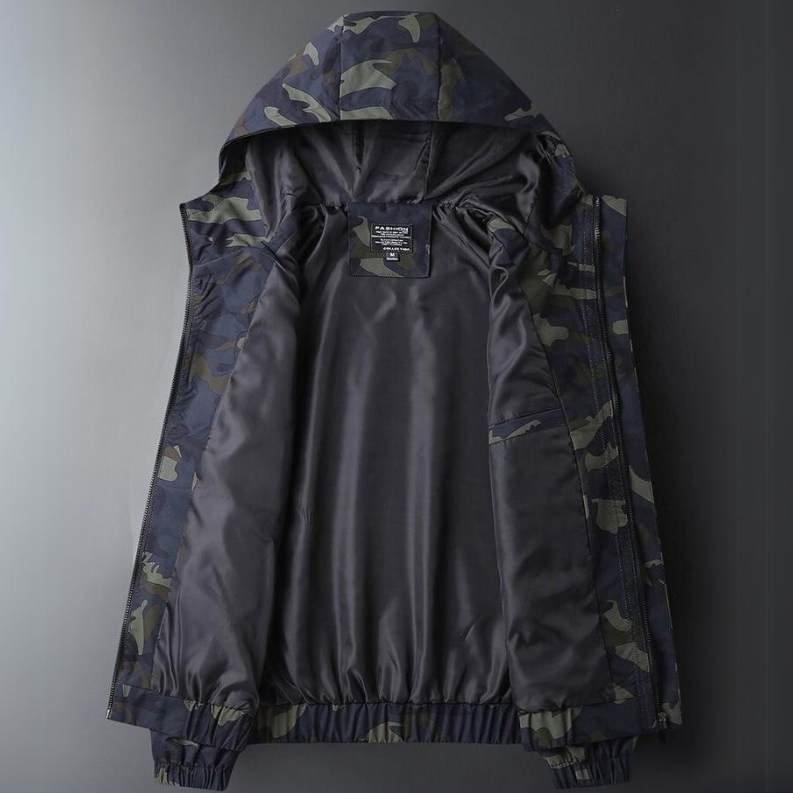 WW | Herren Camouflage Kapuzenjacke - Lässig