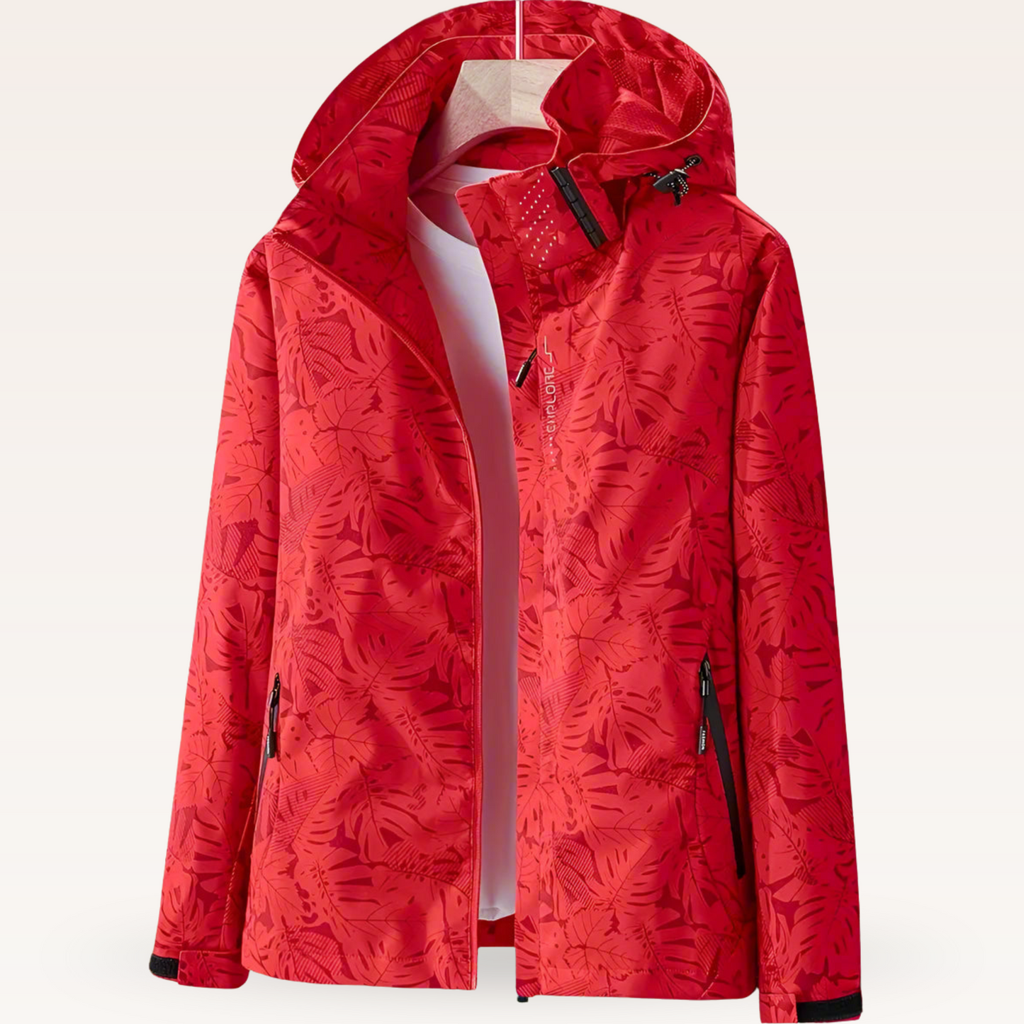 WW | Waterproof Rain Jacket with Hood and Zipper Pockets
