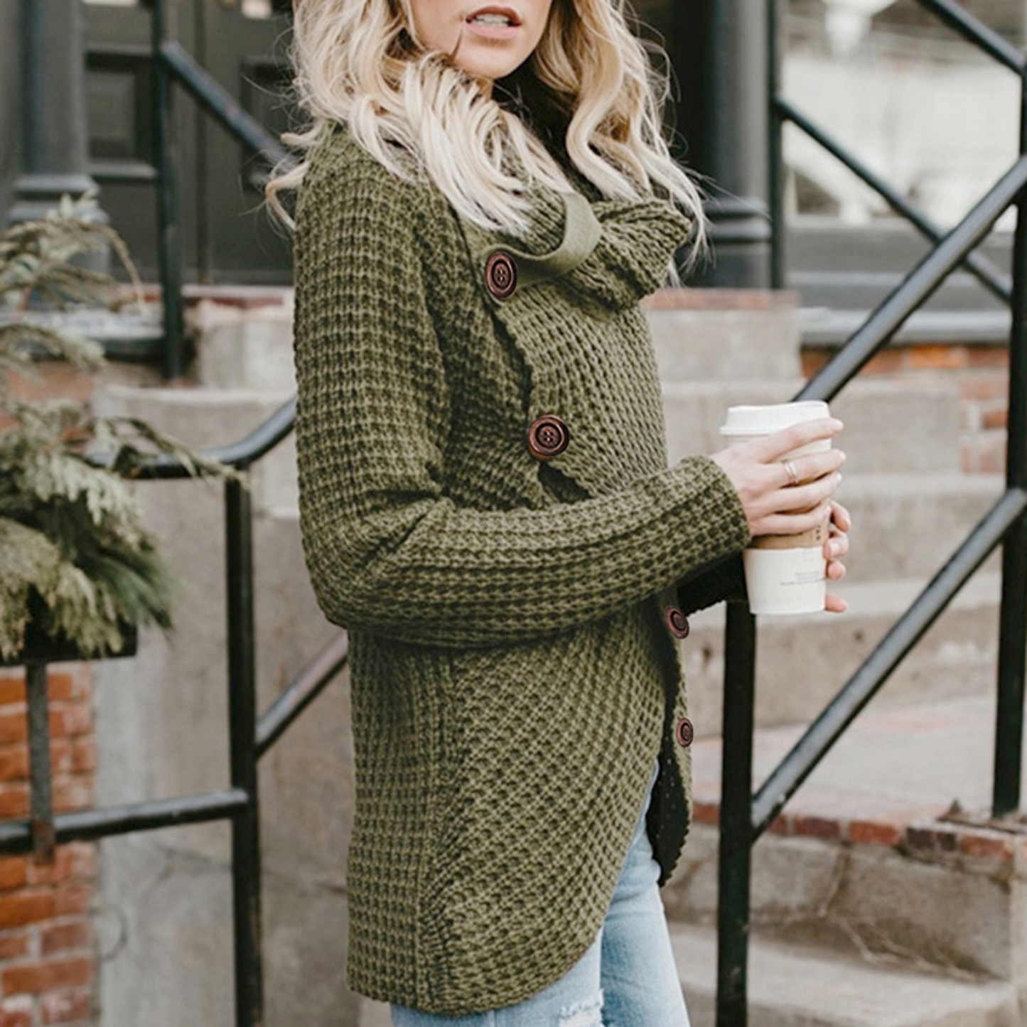 WW | Modern Asymmetric Turtleneck Sweater with Stylish Details