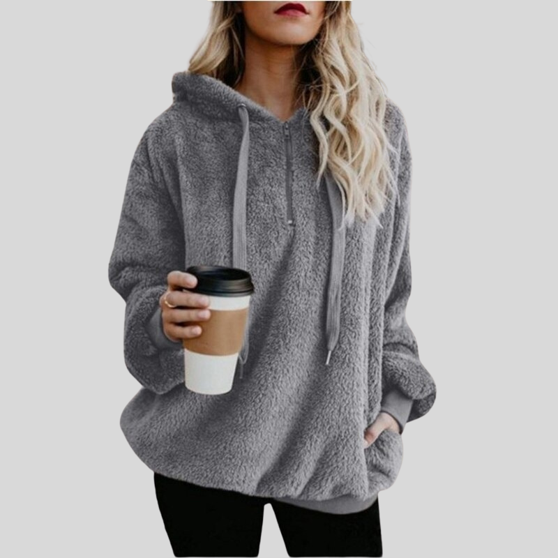 WW | Hoodie - Weicher Fleece - Übergrößenpassform - Langärmliger lässiger Komfort