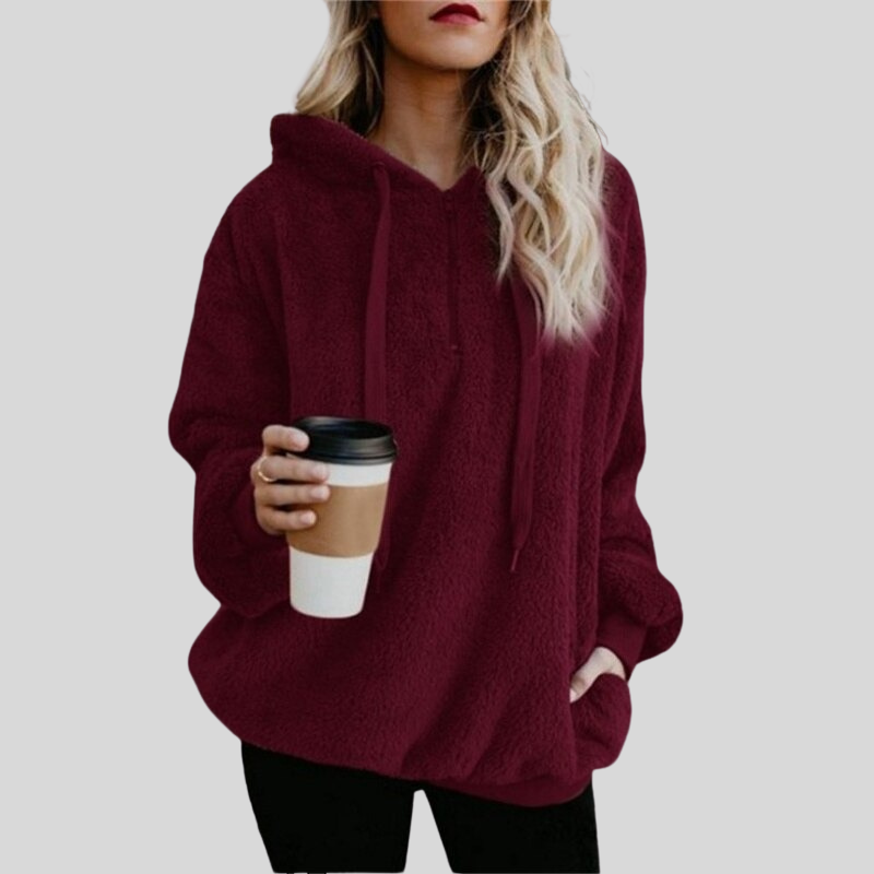 WW | Kapuzenpullover Übergroß Fit Weich Und Komfortabel Langärmlig Lässig