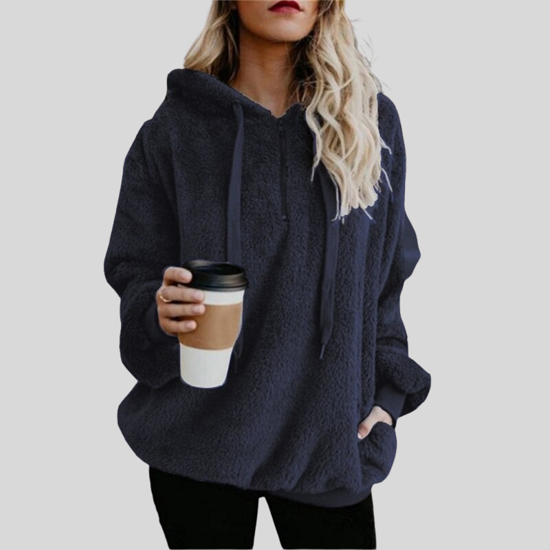 WW | Hoodie - Weicher Fleece - Übergrößenpassform - Langärmliger lässiger Komfort