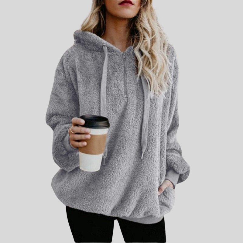 WW | Kapuzenpullover Übergroß Fit Weich Und Komfortabel Langärmlig Lässig