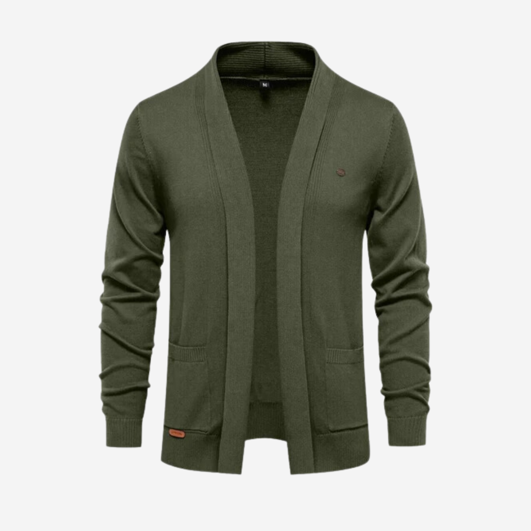 WW | Men's Casual Collared Knit Cardigan