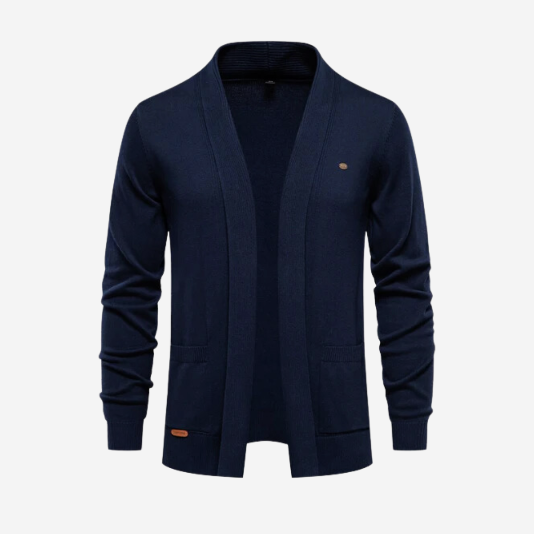 WW | Men's Casual Collared Knit Cardigan