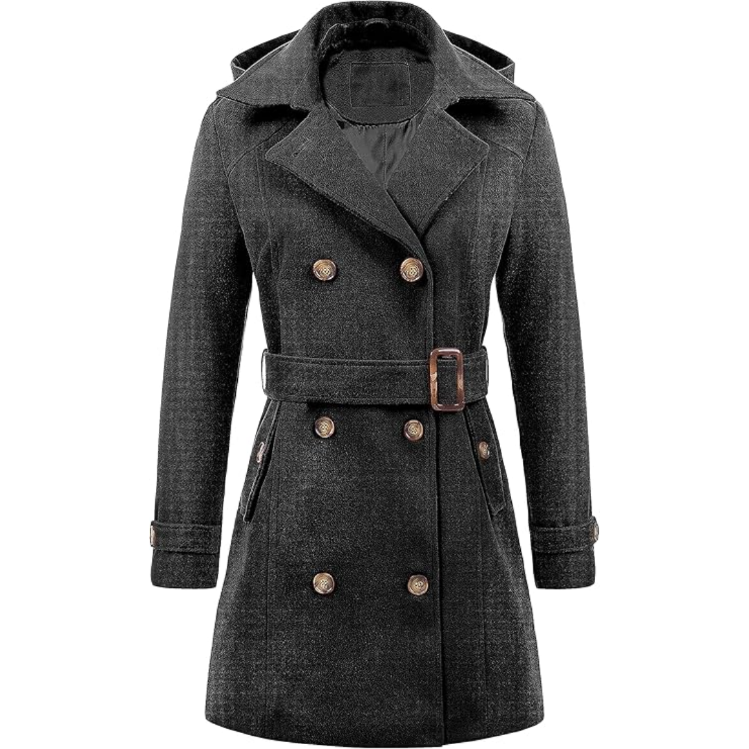 WW | Padded winter trench coat with hood Nina