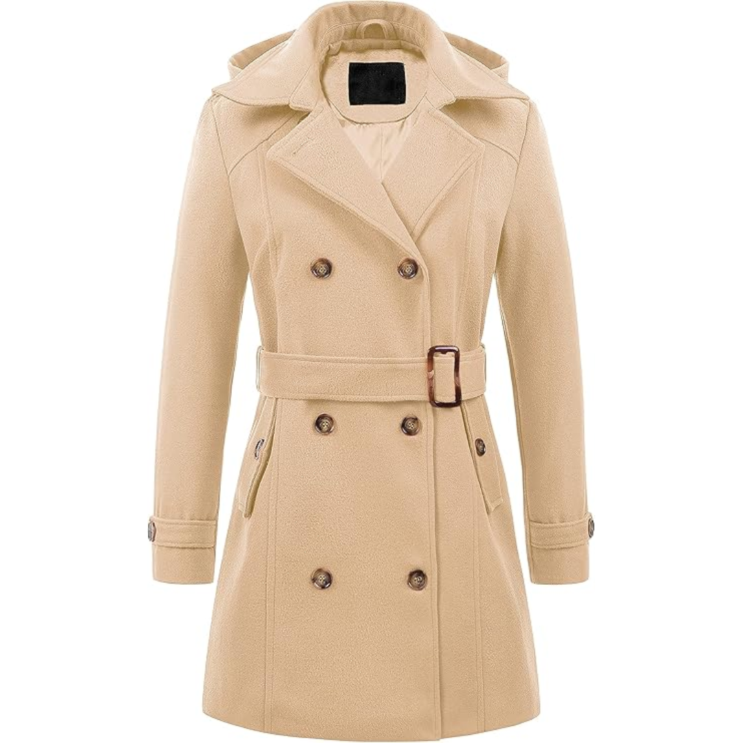WW | Padded winter trench coat with hood Nina